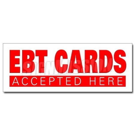 EBT CARDS DECAL Sticker Welfare Bank Cards Electronic Benefits Transfer Card